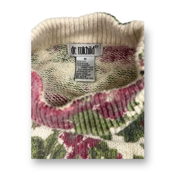 Vintage Silk Blend Floral Sweater - Picture 3 of 4